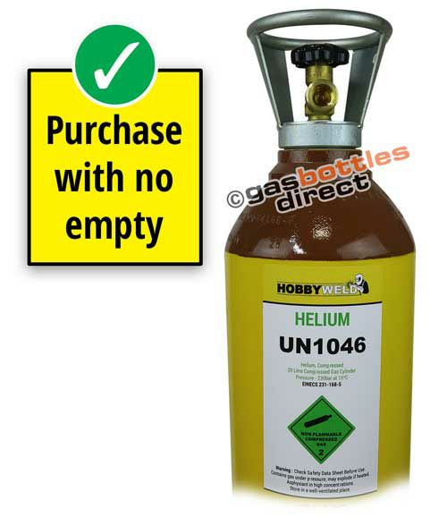 Hobbyweld Helium Plus Gas New Full Cylinder